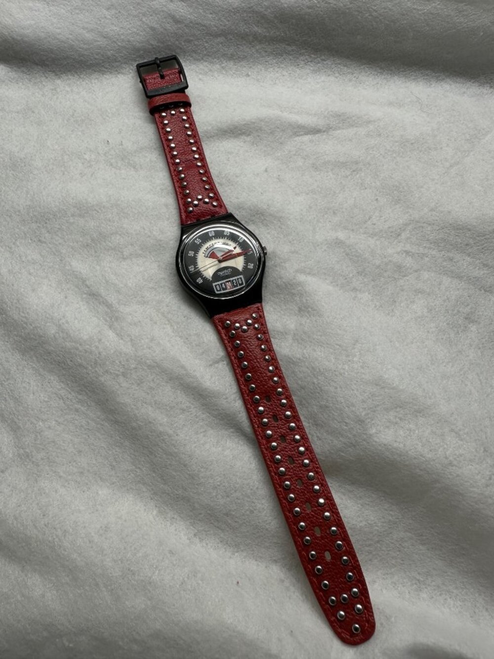 Swatch Watch Red Flame GB418 Vintage 1995 - Picture 3 of 7